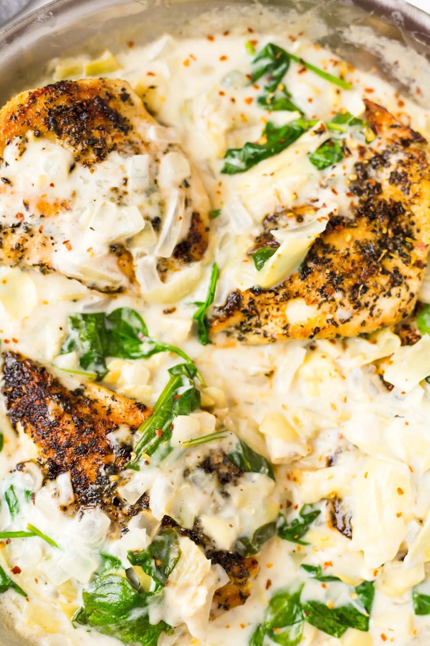 Spinach Artichoke Lemon Chicken - 40g protein