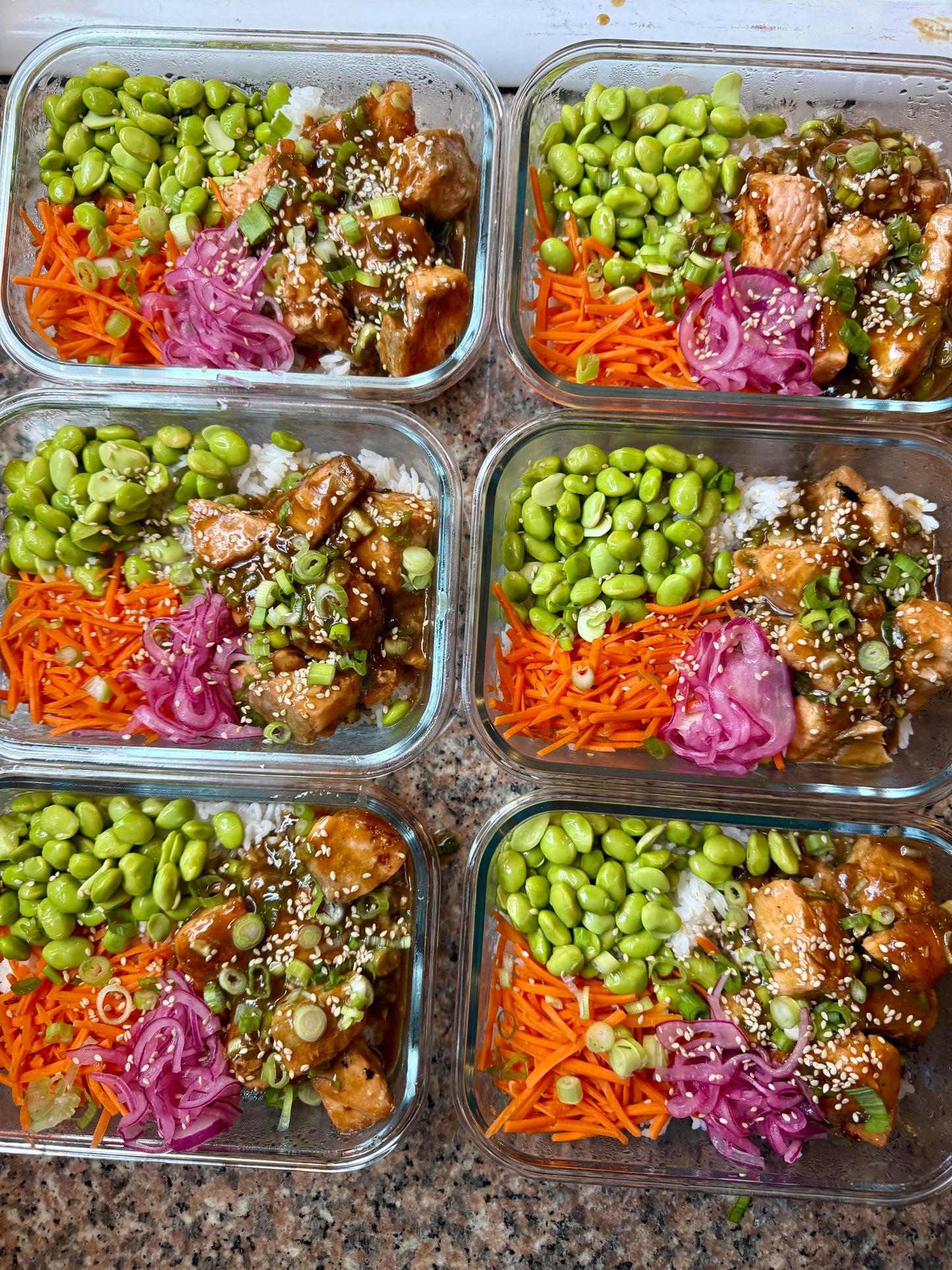 Honey Sesame Salmon Bowls - 45g protein